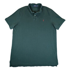 Polo Ralph Lauren Polo Shirt XL Men's Classic Fit 100% Cotton Green Short Sleeve